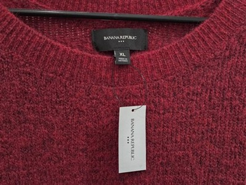 Banana Republic XL Red Marled Sweater Dress Long Sleeve Crewneck NWT $140 - Picture 5 of 13